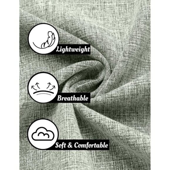 Men's Linen Shirts Short Sleeve Casual Shirts Button Down Shirt for Men's - Picture 6 of 6